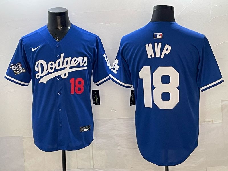 Men Los Angeles Dodgers #18 Mvp Blue 2026 Nike Game MLB Jersey 002->los angeles dodgers->MLB Jersey